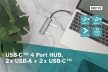 DIGITUS DA-70245 4 portos 2x USB 3.1 2x USB-C 3.1 HUB