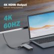 DIGITUS DA-70914 7 portos USB-C 1x HDMI 3x USB 3.2 Gen2 1x RJ45 LAN 1x SD 1x MicroSD 1x PD dokkolóállomás