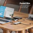 DIGITUS DA-70914 7 portos USB-C 1x HDMI 3x USB 3.2 Gen2 1x RJ45 LAN 1x SD 1x MicroSD 1x PD dokkolóállomás