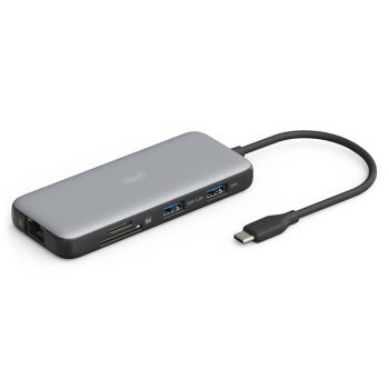   DIGITUS DA-70915 8 portos USB-C 2x HDMI 3x USB 3.0 1x RJ45 LAN 1x SD 1x MicroSD 1x USB-CPD dokkolóállomás