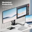 DIGITUS DA-70915 8 portos USB-C 2x HDMI 3x USB 3.0 1x RJ45 LAN 1x SD 1x MicroSD 1x USB-CPD dokkolóállomás