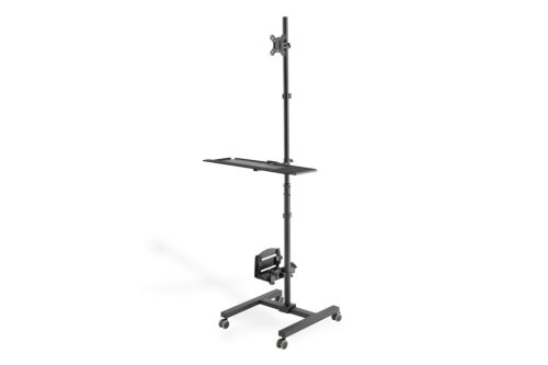 DIGITUS DA-90374 Univerzális állítható fekete mobil munkaállomás