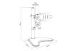 DIGITUS DA-90437 C-bilincses univerzális VESA 75/100 fekete monitor tartó állvány