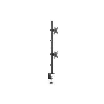   DIGITUS DA-90438 C-bilincses/gyűrűs univerzális VESA 75/100 2-es fekete függőleges monitor tartó állvány
