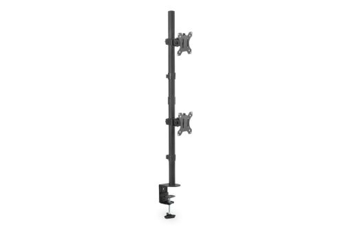 DIGITUS DA-90438 C-bilincses/gyűrűs univerzális VESA 75/100 2-es fekete függőleges monitor tartó állvány