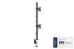 DIGITUS DA-90438 C-bilincses/gyűrűs univerzális VESA 75/100 2-es fekete függőleges monitor tartó állvány