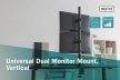 DIGITUS DA-90438 C-bilincses/gyűrűs univerzális VESA 75/100 2-es fekete függőleges monitor tartó állvány