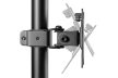 DIGITUS DA-90438 C-bilincses/gyűrűs univerzális VESA 75/100 2-es fekete függőleges monitor tartó állvány