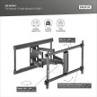 DIGITUS DA-90454 37-80"" VESA max 60kg kihúzható fali TV konzol