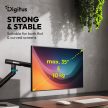 DIGITUS DA-90469 Single 1 monitoros C-bilincses univerzális (VESA 75 / 100) mechanikus rugós fekete monitor tartó konzol