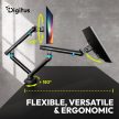 DIGITUS DA-90471 Dupla univerzális (VESA 75/100) mechanikus rugós fekete monitor tartó konzol