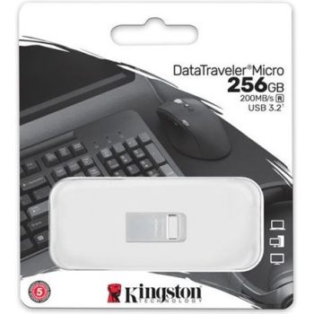   Kingston 256GB DataTraveler Micro USB 3.2 Gen 1 pendrive fém