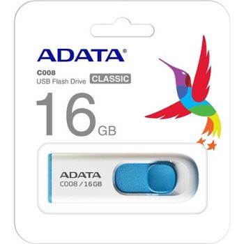 ADATA 16GB C008 USB-A 2.0 pendrive BOX fehér-kék