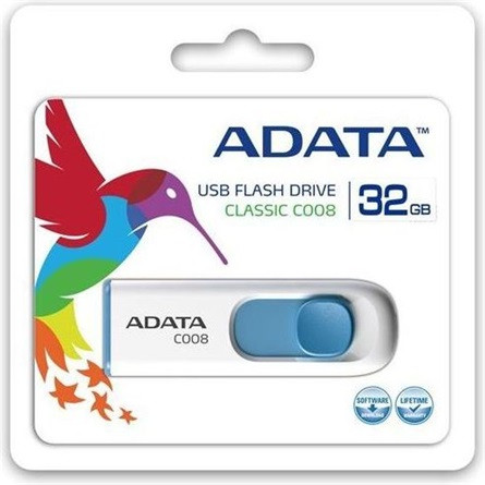 ADATA 32GB C008 USB-A 2.0 pendrive BOX fehér-kék