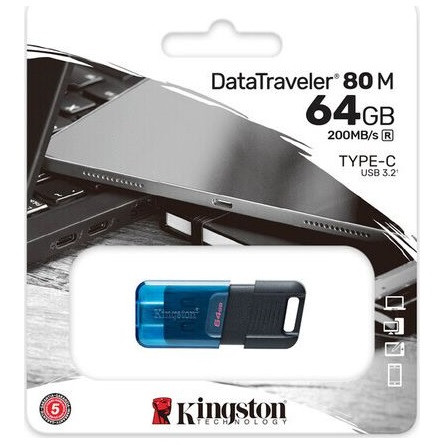 Kingston 64GB DataTraveler 80 M USB-C 3.2 Gen 1 pendrive