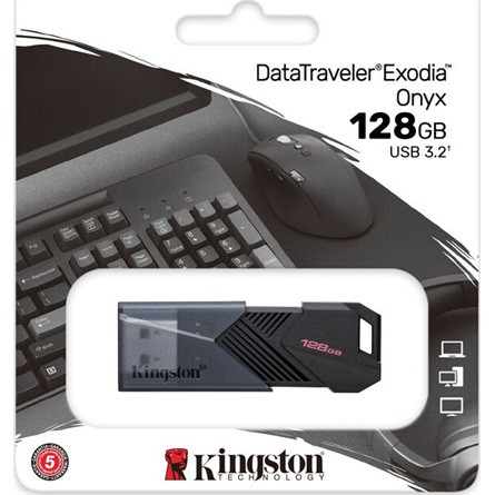 Kingston 128GB DataTraveler Exodia Onyx USB 3.2 Gen 1 pendrive fekete
