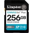 Kingston 256GB Canvas Go! Plus UHS-1 Class10 U3 V30 SDXC memóriakártya fekete