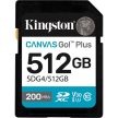 Kingston 512GB Canvas Go! Plus UHS-1 Class10 U3 V30 SDXC memóriakártya