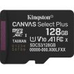 Kingston 128GB Canvas Select Plus UHS-1 Class10 U1 V10 A1 microSDXC memóriakártya Single Pack