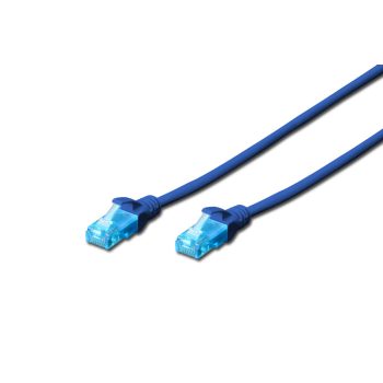   DIGITUS DK-1511-005/B Cat.5e U/UTP PVC 0,5m kék patch kábel