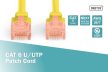 DIGITUS DK-1617-0025/Y Cat.6 U/UTP LSZH 0,25m sárga patch kábel