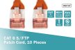 DIGITUS DK-1644-030-R-10 Cat.6 S/FTP LSZH 3m piros patch kábel 10db/csomag