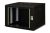 DIGITUS Unique DN-19 07-U-SW 19" 7U 420x600x450mm lapraszerelt üvegajtós fekete fali rack szekrény