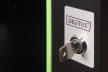 DIGITUS Unique DN-19 07-U-SW 19" 7U 420x600x450mm lapraszerelt üvegajtós fekete fali rack szekrény