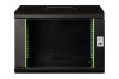 DIGITUS Unique DN-19 07-U-SW 19" 7U 420x600x450mm lapraszerelt üvegajtós fekete fali rack szekrény