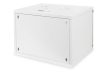 DIGITUS SOHO DN-19 07U-S-1 19" 7U 370x540x400mm lapraszerelt üvegajtós szürke fali rack szekrény