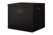 DIGITUS DN-19 09-U-SW Unique 19" 9U 509x600x450mm lapraszerelt üvegajtós fekete Unique fali rack szekrény