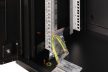 DIGITUS DN-19 09-U-SW Unique 19" 9U 509x600x450mm lapraszerelt üvegajtós fekete Unique fali rack szekrény