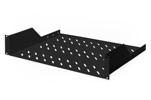 DIGITUS DN-19 TRAY-2-SW 19"" 2U 352mm mély fekete fix polc