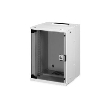   DIGITUS DN-49102 SOHO PRO 10" 9U 254x315x300mm üvegajtós szürke fali rack szekrény