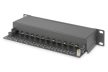 DIGITUS DN-91612S Cat.6 12port asztali fekete árnyékolt patch panel