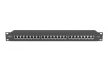 DIGITUS DN-91624S-EA-B 19" 1U 24port Cat.6A kompakt fekete árnyékolt patch panel