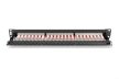 DIGITUS DN-91624S-EA-B 19" 1U 24port Cat.6A kompakt fekete árnyékolt patch panel