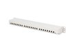 DIGITUS DN-91624S-EA 19" 1U 24port Cat.6A kompakt szürke árnyékolt patch panel