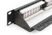 DIGITUS DN-91624U-CR 19" 1U 24port Cat.6 kompakt fekete árnyékolatlan patch panel