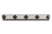 DIGITUS DN-91624U-CR 19" 1U 24port Cat.6 kompakt fekete árnyékolatlan patch panel