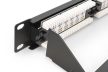 DIGITUS DN-91624U-CR 19" 1U 24port Cat.6 kompakt fekete árnyékolatlan patch panel