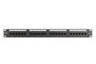 DIGITUS DN-91624U-CR 19" 1U 24port Cat.6 kompakt fekete árnyékolatlan patch panel