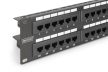 DIGITUS DN-91648U 19" 2U 48port Cat.6 kompakt fekete árnyékolatlan patch panel