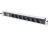 DIGITUS DN-95402 19" 1U PDU alumínium 7x Schuko aljzat CEE7/7 csatlakozó kapcsolós hálózati 2m elosztósor