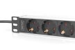 DIGITUS DN-95418 10" 1U PDU 230V 16A 4x Schuko aljzat CEE7/7 csatlakozó hálózati 2m elosztósor