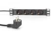 DIGITUS DN-95418 10" 1U PDU 230V 16A 4x Schuko aljzat CEE7/7 csatlakozó hálózati 2m elosztósor