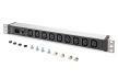 DIGITUS DN-95429 19" 1U PDU 230V 10A 9xIEC C13 aljzat IEC C14 csatlakozó 2m elosztósor