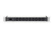 DIGITUS DN-95429 19" 1U PDU 230V 10A 9xIEC C13 aljzat IEC C14 csatlakozó 2m elosztósor