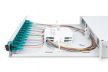 DIGITUS DN-96331/3 19" 1U 12xLC duplex OM3 toldóval pigtaillel és kötőkazettával szerelt optikai patch panel