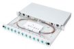DIGITUS DN-96331/3 19" 1U 12xLC duplex OM3 toldóval pigtaillel és kötőkazettával szerelt optikai patch panel